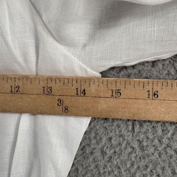 DISSH Linen Mini Dress size 2 Puff Sleeve square neck coastal - Picture 4 of 11